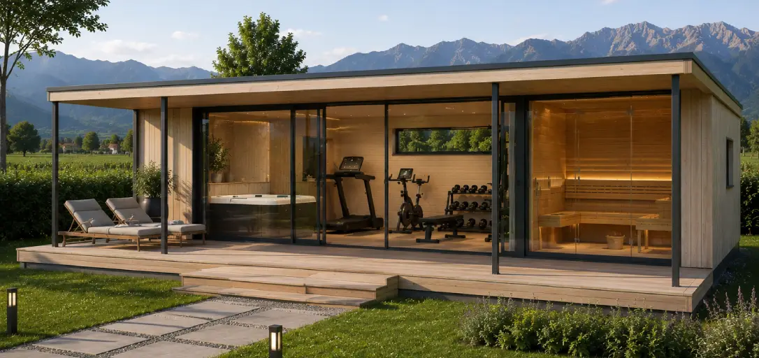 Area wellness con sauna, idromassaggio e piscina bio